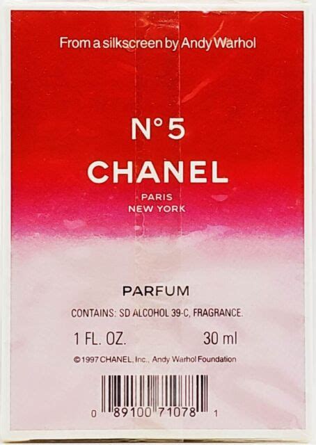 Chanel No 5 Parfum 1oz/30ml Andy Warhol Limited Edition 